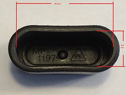 MWH Fußkappe 40x14 mm 4Stück im Set oval für Thermosint beschichtete Stapelsessel Savoy