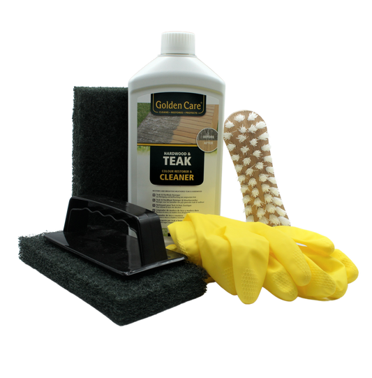 Golden Care Cleaner Set Holz Reiniger Holzschutz Holzpflege für Gartenmöbel