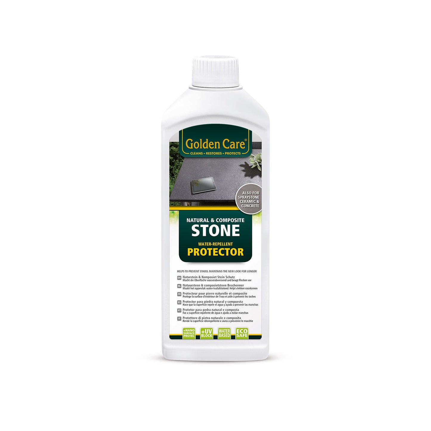 Golden Care Stone Protector Schutzimprägnierung Versiegler für Spraystone Tischplatten und Naturstein